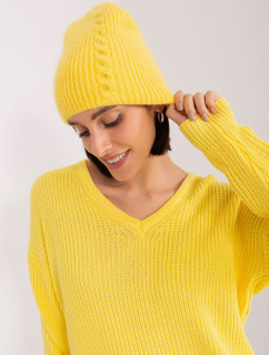 Žltá dámska pletená čiapka
