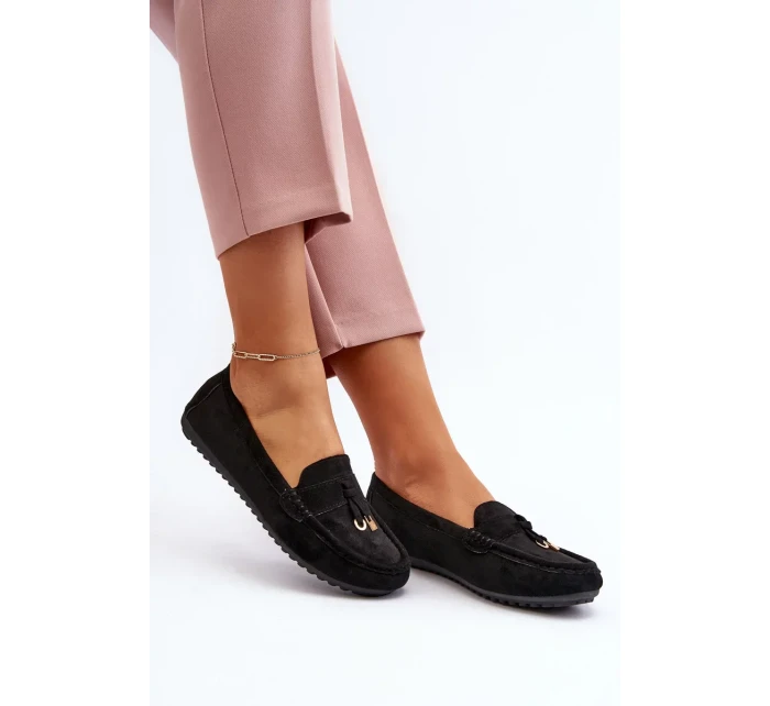 Dámské semišové klasické mokasíny černá Ontala Dámské semišové klasické mokasíny černá Ontala