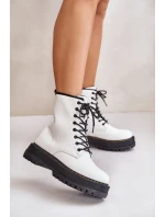 Zateplené členkové topánky z eko kože so zipsom White Naleli Zateplené členkové topánky z eko kože so zipsom White Naleli