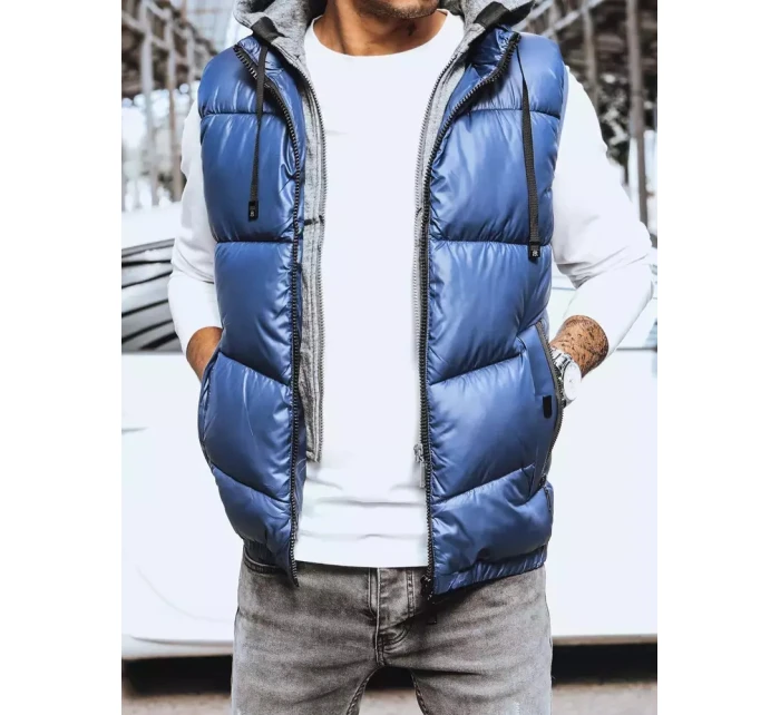 Pánska tmavomodrá vesta FashionStreet TX4143