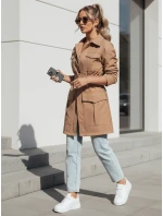 dámský kabát s vázáním velbloudí barvy Dstreet model 21968609 - FashionStreet
