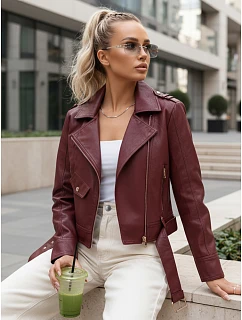 Dámska kožená bunda so zipsom ramones FashionStreet TY5649