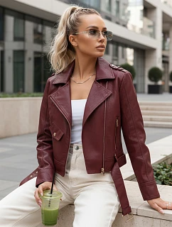 Dámska kožená bunda so zipsom ramones FashionStreet TY5649