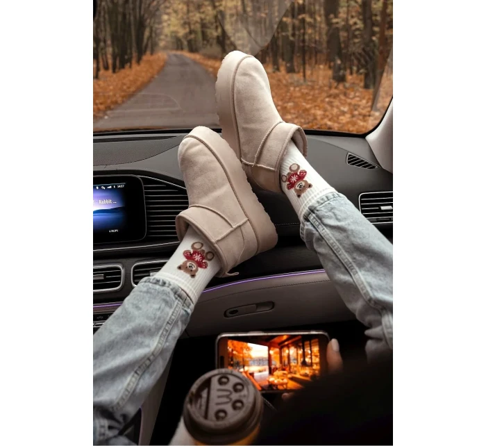 Ponožky Milena 0200-132 Medvedík vo svetri 37-41