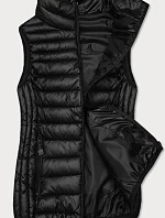 Čierna dámska vesta so stojačikom (B2722-1)