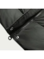 Dlouhá dámská péřová vesta v army barvě model 17919985 - J.STYLE