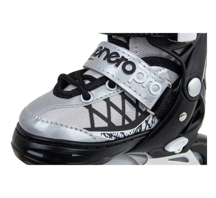 INLINE KORČULE-KORČULE NA KOLIESKOVÉ KORČULE 4V1 ENERO PRO LED 38-41 ŠEDÁ