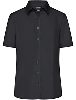 JN Popelínová business halenka s krátkým rukávem 02.0 black model 22487575 - Daiber JN Popelínová business halenka s krátkým rukávem 02.0 black model 22487575 - Daiber