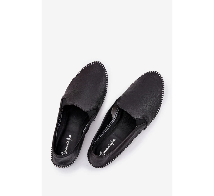 Skórzane Baleriny Maciejka T3512-71 Czarne