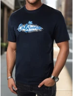 Pánské tmavě modré tričko s potiskem Dstreet model 21973608 - FashionStreet