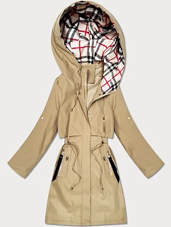 Dámska ľahká parka s pieskovou podšívkou Goodlookin (KK60407-2#)