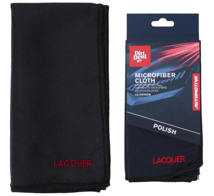 MICROFIBRA leštiaca čistiaca utierka 40x40 cm DIRT DEVIL BLACK
