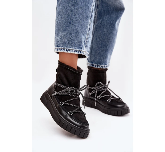 Dámské sněhule s šněrováním Černé Isalisse Dámské sněhule s šněrováním Černé Isalisse