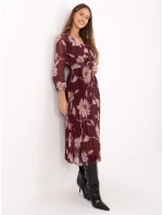 Sukienka IT SK model 21488890 bordowy - FPrice Sukienka IT SK model 21488890 bordowy - FPrice