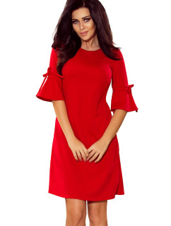 Trapézové šaty s rozšírenými rukávmi Numoco NEVA - červené