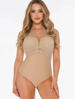 Dámske jednodielne plavky S 1045 CM2 Como 2 Beige Gold - Self