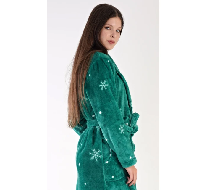 Dámsky župan dlhý so šálovým golierom Vločky Dámsky župan dlhý so šálovým golierom Vločky