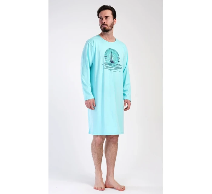 Pánska nočná košeľa s dlhým rukávom Jachting Pánska nočná košeľa s dlhým rukávom Jachting