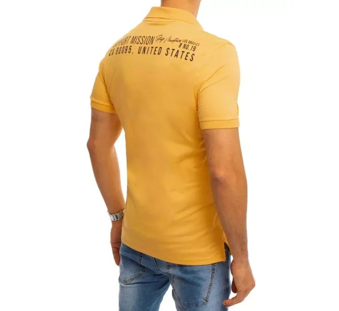 Polokošeľa s potlačou žltá FashionStreet PX0375