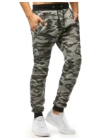 Pánske svetlosivé teplákové nohavice moro UX3509