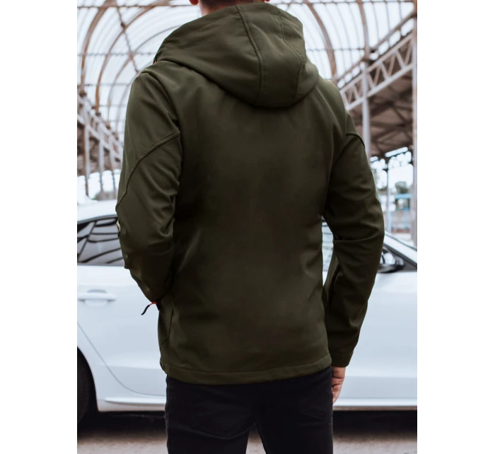Pánska softshellová bunda s kapucňou zelená FashionStreet TX4480