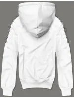 Biela pánska mikina s kapucňou (8B1100-1)