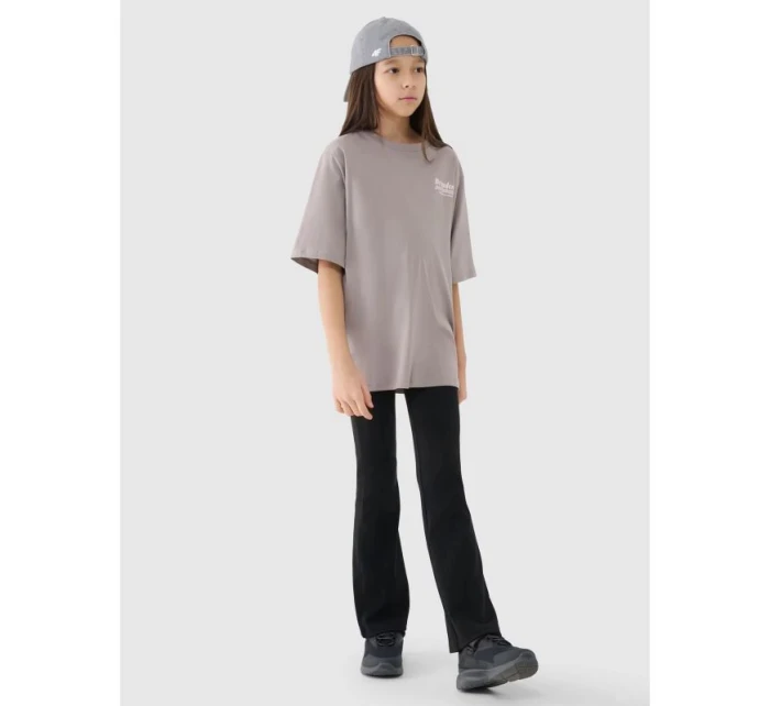 Dievčenské tričko oversize s potlačou 4F 4FJRSS25TTSHF2586-83S Dievčenské tričko oversize s potlačou 4F 4FJRSS25TTSHF2586-83S