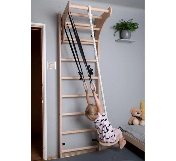 Rebrík s drevenou tyčou a príslušenstvom BENCHK 112+A204 detské