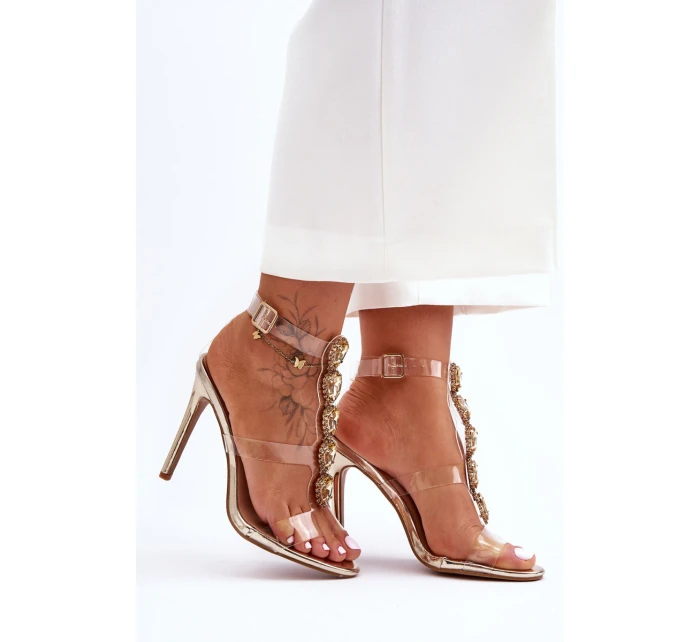 Vysoké Sandály D&A Zlaté model 21625845 - Boto Vysoké Sandály D&A Zlaté model 21625845 - Boto