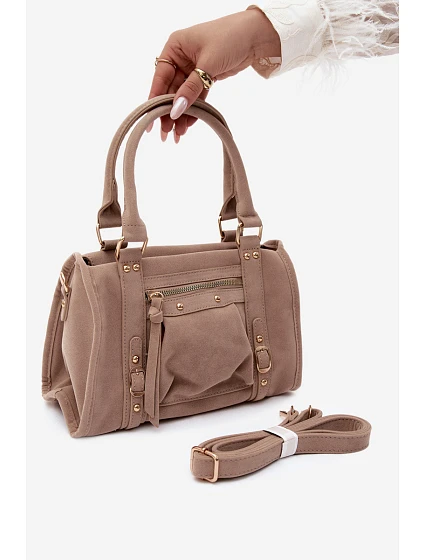 Hnědá kabelka z imitace semiše model 22220871 - Flora&Co Hnědá kabelka z imitace semiše model 22220871 - Flora&Co