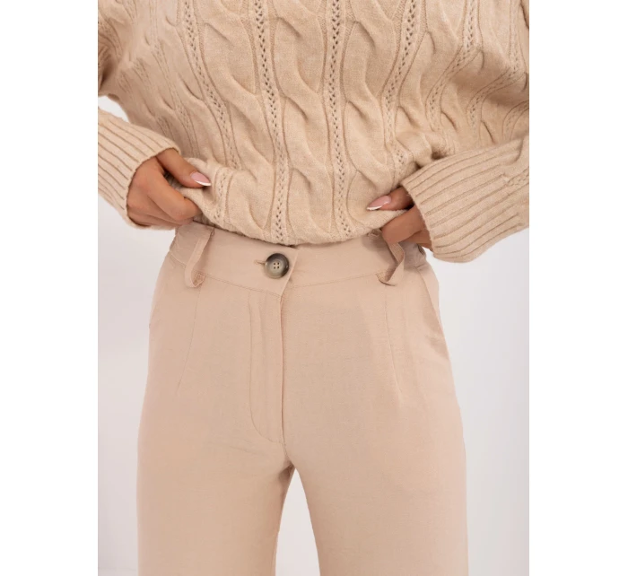 Spodnie LK SP model 20459118 beżowy - FPrice Spodnie LK SP model 20459118 beżowy - FPrice
