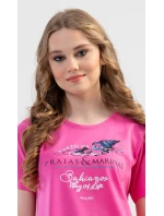 Dámská noční košile s krátkým rukávem model 17613386 - Vienetta Dámská noční košile s krátkým rukávem model 17613386 - Vienetta