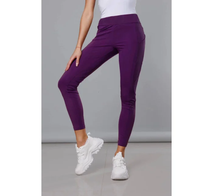 Tmavo fialové trekingové legíny (54350)