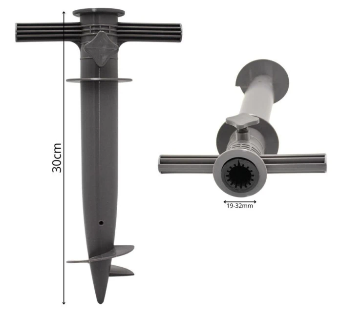 PARASOLOVÁ PODLOŽKA 30x17x6cm ŠEDÁ
