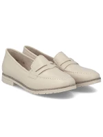 Dámske kožené mokasíny lords beige Rieker 75300-63 Dámske kožené mokasíny lords beige Rieker 75300-63