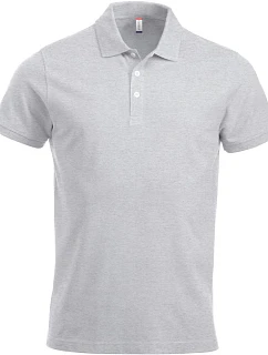 Classic S/S Pánské piqué polo z těžké bavlny ash model 22457068 - Clique