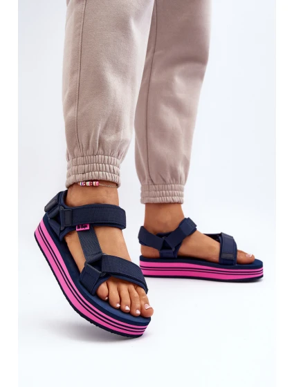 Damskie Sandały Na Platformie Lee Cooper LCW-24-05-2754L Granatowe