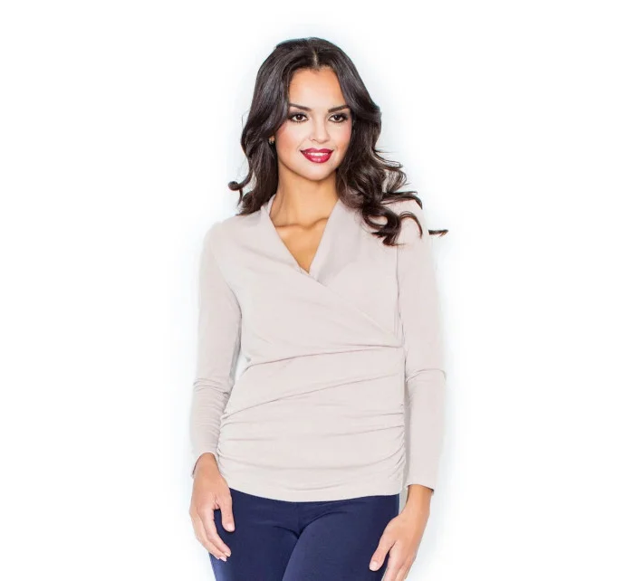 Dámský svetr model 18343871 béžový - Figl