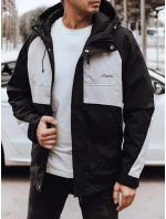 Pánska prechodná bunda do dažďa čierna/sivá FashionStreet TX4916 Pánska prechodná bunda do dažďa čierna/sivá FashionStreet TX4916