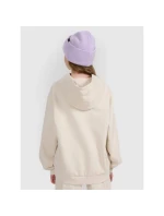 Dievčenská mikina bez prúžkov s kapucňou 4F 4FJRAW25TSWSF2294-11S