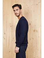 Men Pánský svetr s výstřihem do V night blue model 22500678 - NEOBLU Men Pánský svetr s výstřihem do V night blue model 22500678 - NEOBLU