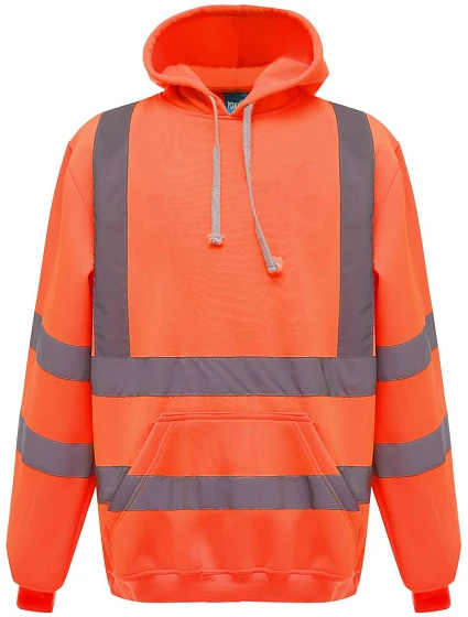 Mikina s kapucňou Yoko HVK 05 Hi-Vis 79.VK05, výrazná oranžová