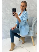 Sako s klopami elegantní modré