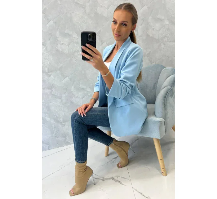 Sako s klopami elegantní modré