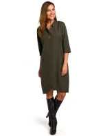S189 Blejzrové šaty - khaki farba