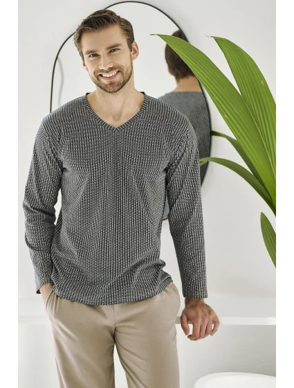 dlouhé/r 3XL4XL Z25/26 pánské pyžamo model 21281057 - Taro dlouhé/r 3XL4XL Z25/26 pánské pyžamo model 21281057 - Taro