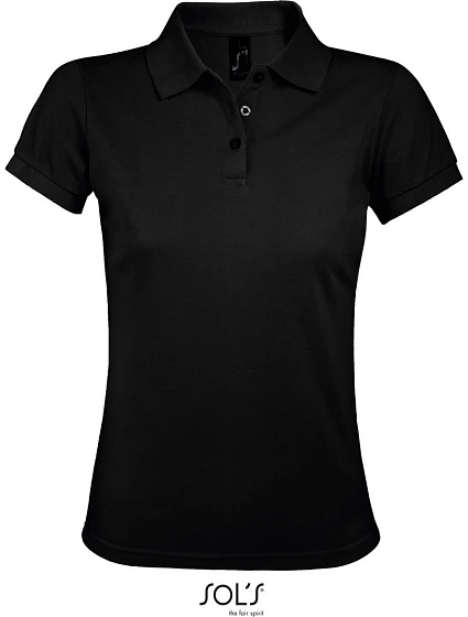 SOL'S Prime Women Dámske piqué polo z hrubej bavlny 25.0573 čierne