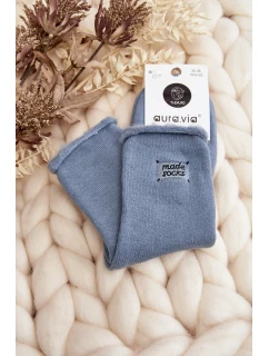 Damskie Grube Skarpety Niebieskie