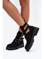 Dámské boty s pásky a Černé model 21709061 - Boto Dámské boty s pásky a Černé model 21709061 - Boto