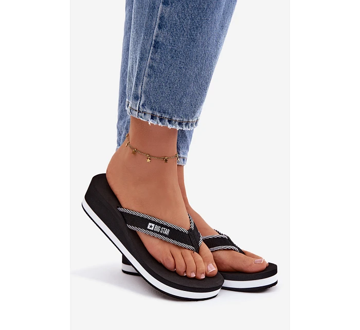 Dámské žabky na platformě Big Star NN274A727 Černé Dámské žabky na platformě Big Star NN274A727 Černé